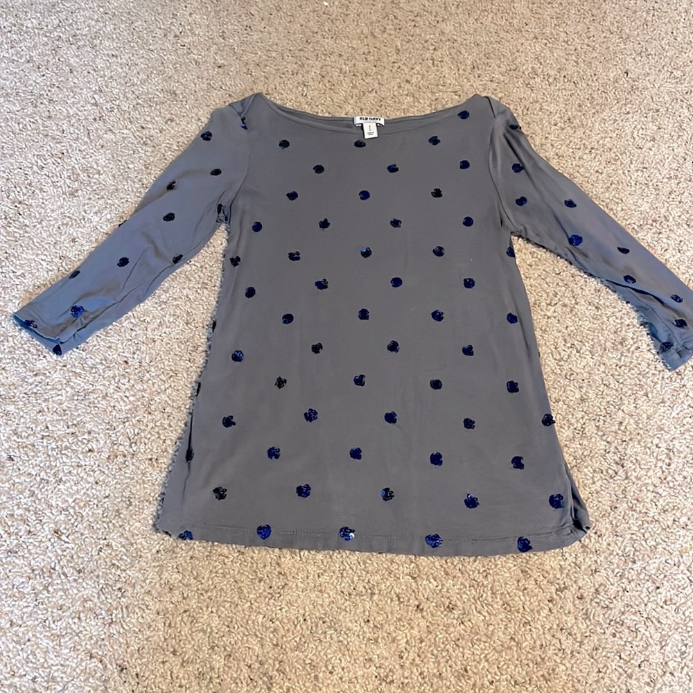 Old navy 3/4 sleeve sequin top